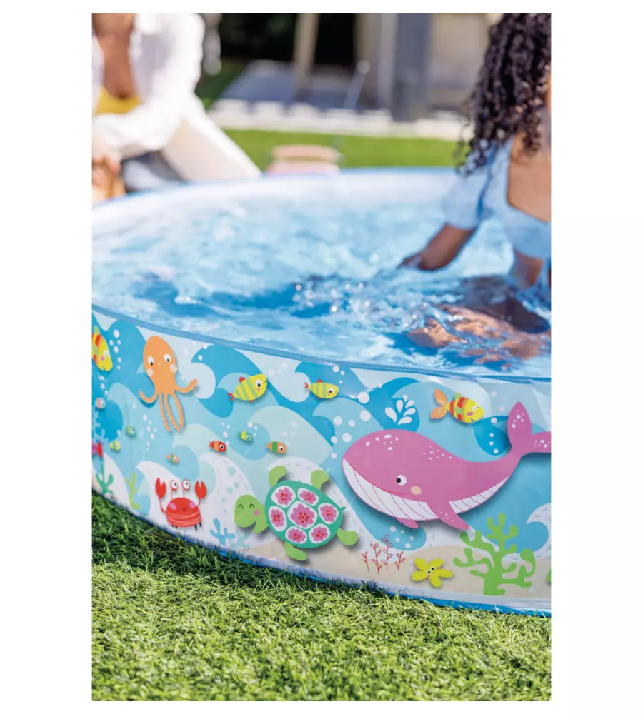 PISCINA RIGIDA PER BAMBINI INTEX "BEACH" 152X152X25 CM - COD. 56451NP
