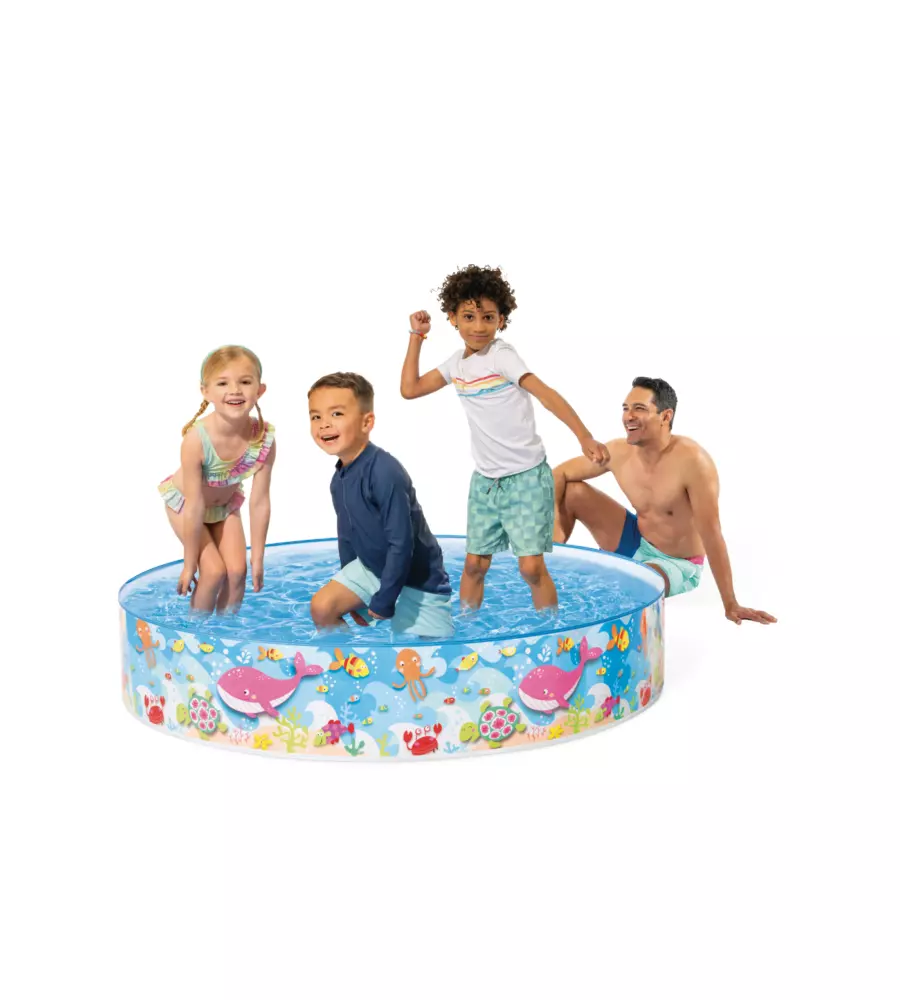 PISCINA RIGIDA PER BAMBINI INTEX "BEACH" 152X152X25 CM - COD. 56451NP