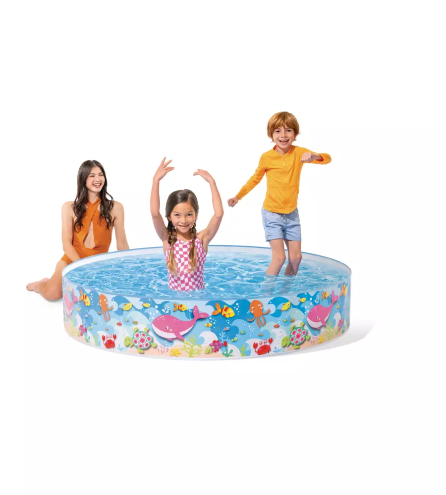 PISCINA RIGIDA PER BAMBINI INTEX "BEACH" 152X152X25 CM - COD. 56451NP