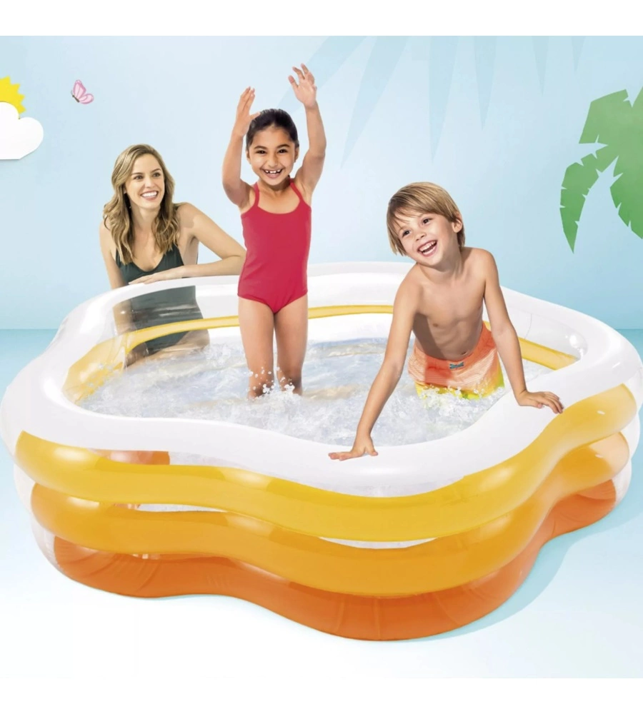 PISCINA GONFIABILE PER BAMBINI INTEX "STELLA" IN VINILE COLORI ASSORTITI 185X180X53 CM - COD. 56495NP