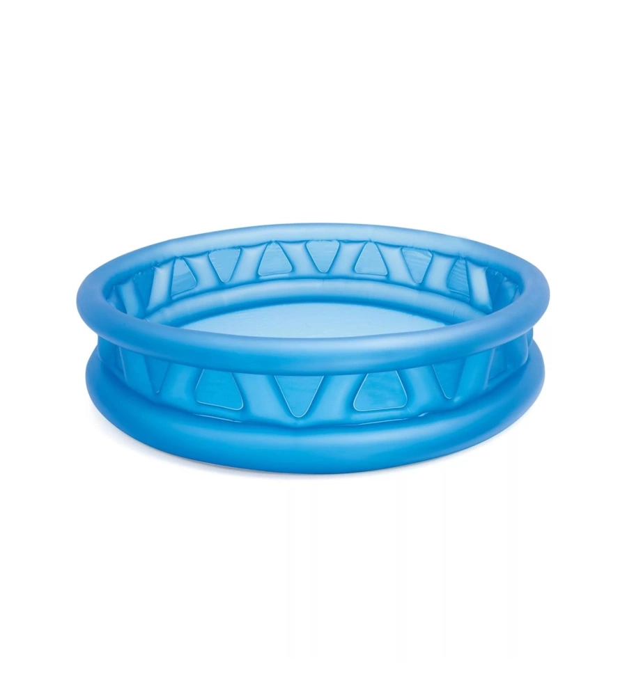 PISCINA GONFIABILE PER BAMBINI INTEX "TRIANGOLI SOFT" IN VINILE BLU 188X188X46 CM - COD. 58431NP