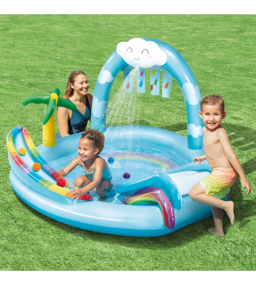 PLAYCENTER GONFIABILE INTEX "ARCOBALENO" IN VINILE 185X178X119 CM - COD. 57175NP