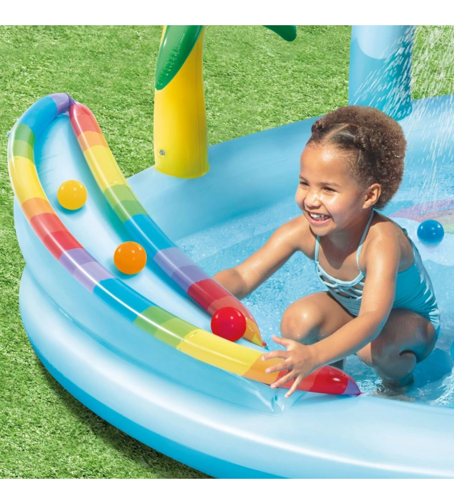 PLAYCENTER GONFIABILE INTEX "ARCOBALENO" IN VINILE 185X178X119 CM - COD. 57175NP