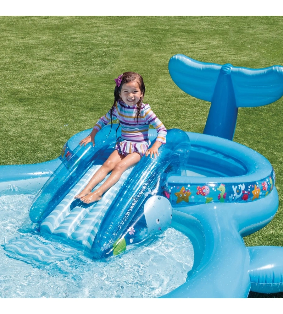 PLAYCENTER GONFIABILE INTEX "BALENA" IN VINILE 373X234X99 CM - COD. 57176NP