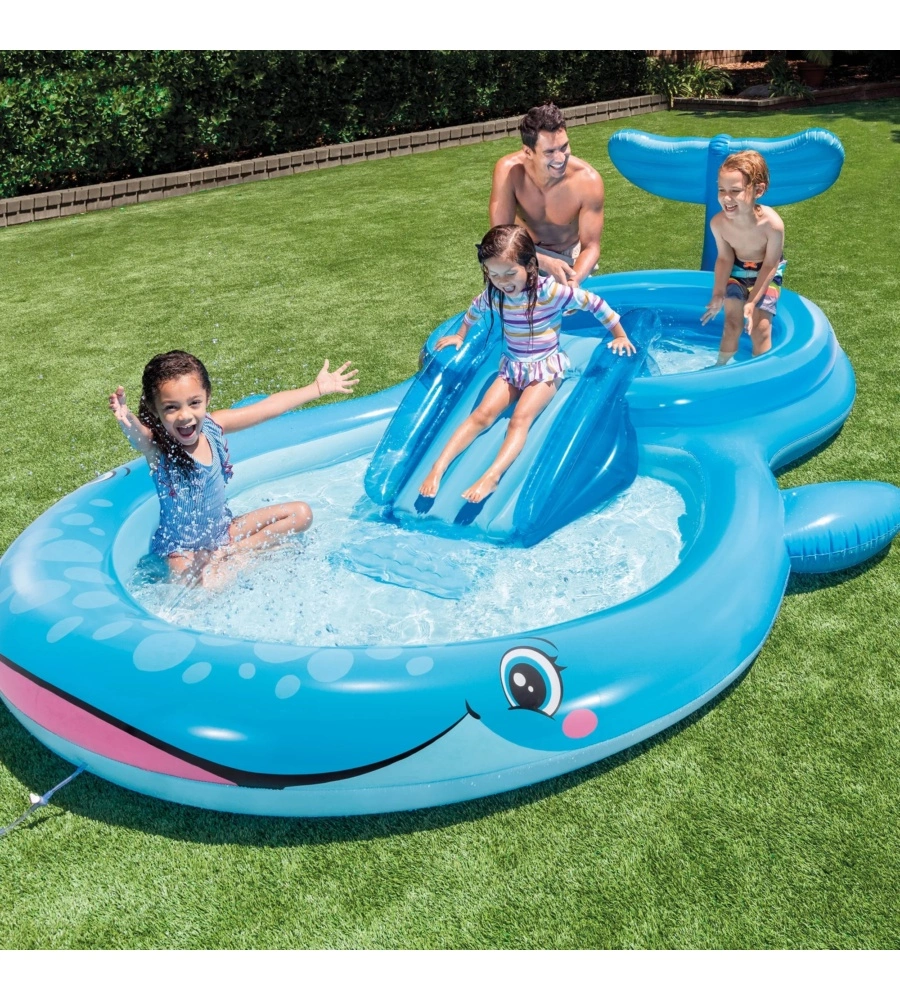 PLAYCENTER GONFIABILE INTEX "BALENA" IN VINILE 373X234X99 CM - COD. 57176NP