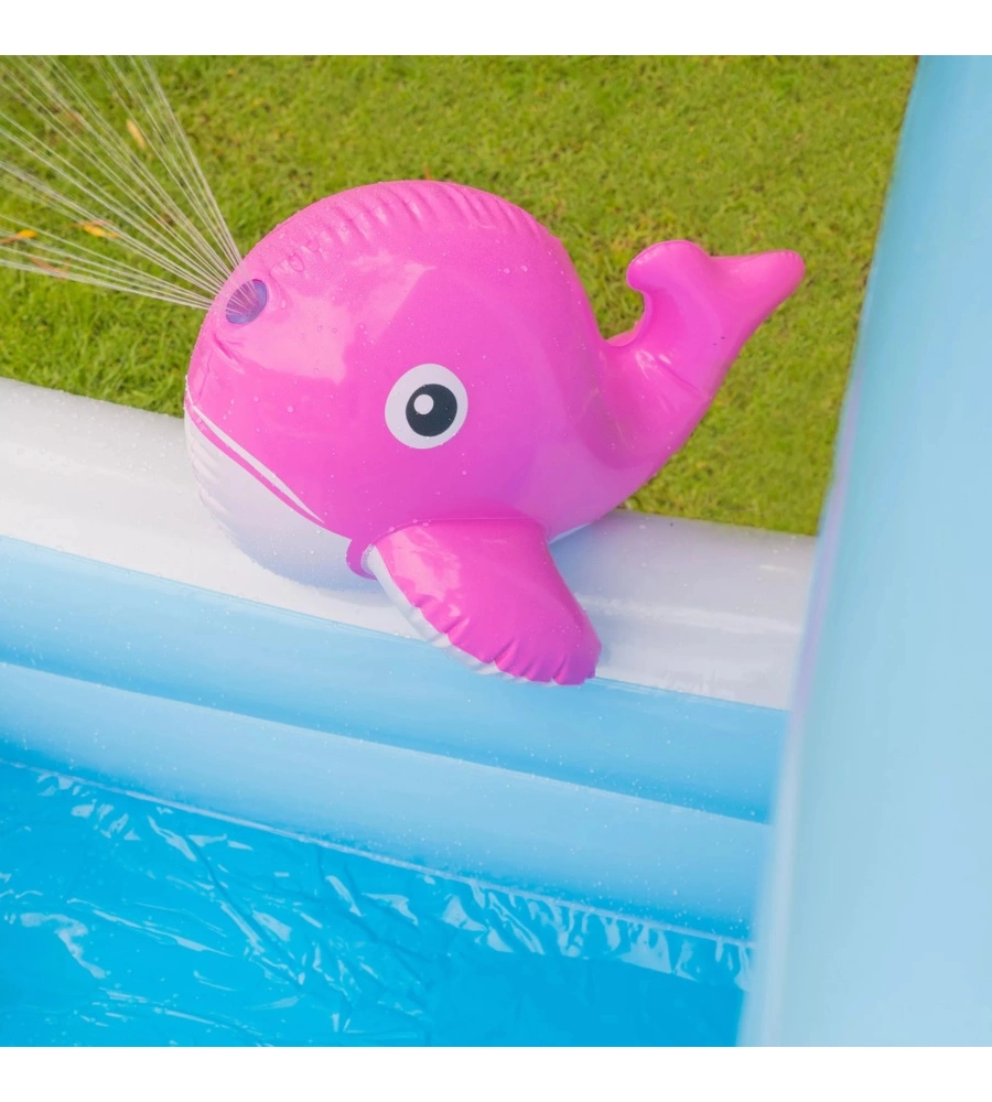 PLAYCENTER GONFIABILE INTEX "BALENA ROSA E AMICI" IN VINILE 229X147X107 CM - COD. 57447NP