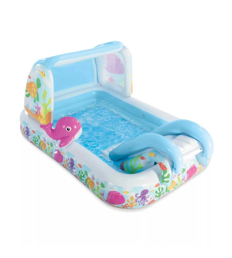 PLAYCENTER GONFIABILE INTEX "BALENA ROSA E AMICI" IN VINILE 229X147X107 CM - COD. 57447NP