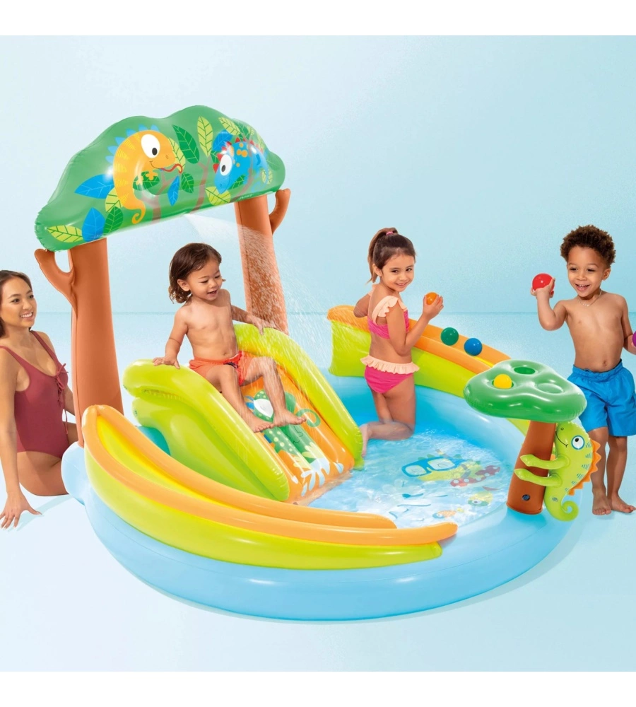 PLAYCENTER GONFIABILE INTEX "IGUANA ADVENTURE" IN VINILE 175X170X132 CM - COD. 56130NP