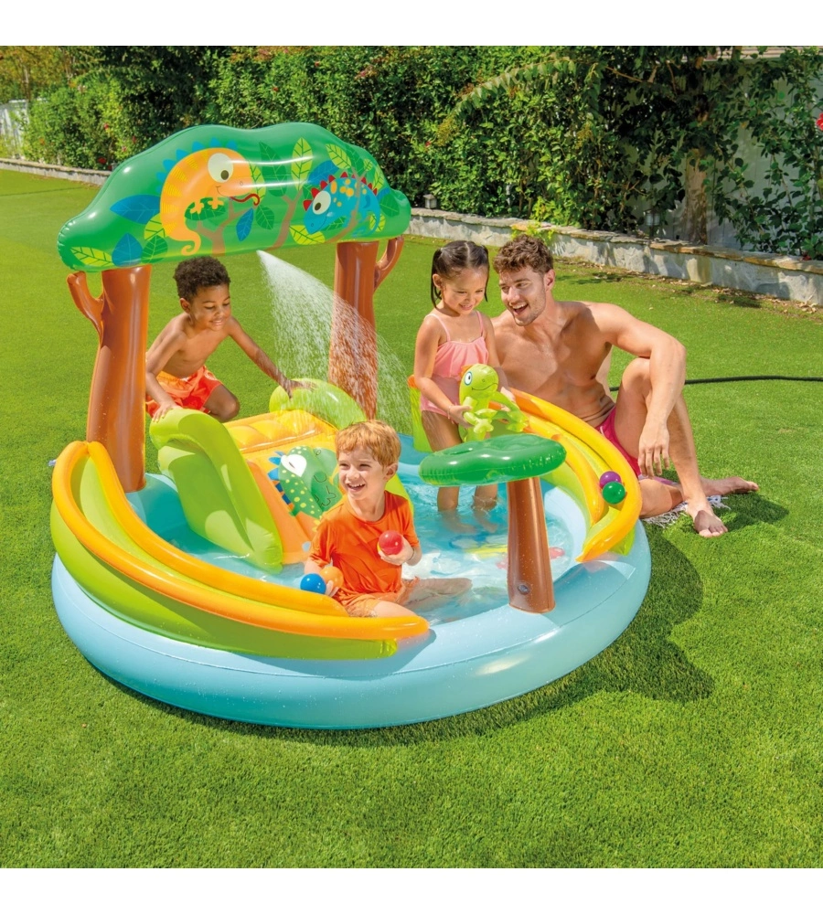 PLAYCENTER GONFIABILE INTEX "IGUANA ADVENTURE" IN VINILE 175X170X132 CM - COD. 56130NP