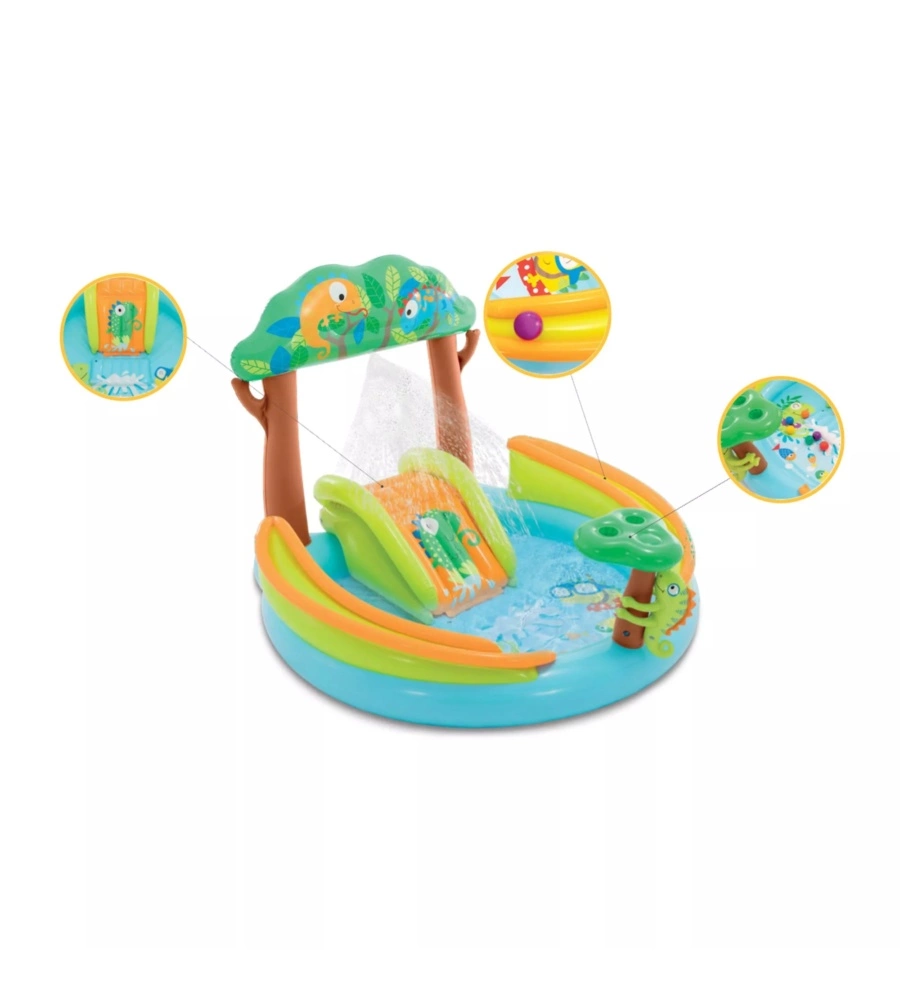 PLAYCENTER GONFIABILE INTEX "IGUANA ADVENTURE" IN VINILE 175X170X132 CM - COD. 56130NP