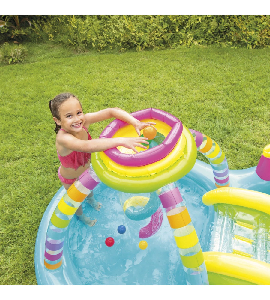 PLAYCENTER GONFIABILE INTEX "RAINBOW" IN VINILE 295X191X109 CM - COD. 56137NP