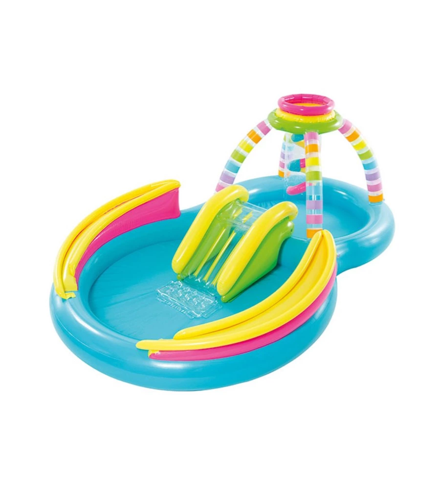 PLAYCENTER GONFIABILE INTEX "RAINBOW" IN VINILE 295X191X109 CM - COD. 56137NP