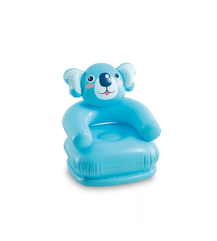 POLTRONA GONFIABILE PER BAMBINI INTEX "ANIMALI FELICI" IN VINILE COLORI ASSORTITI 65X64X74 CM - COD. 68556NP