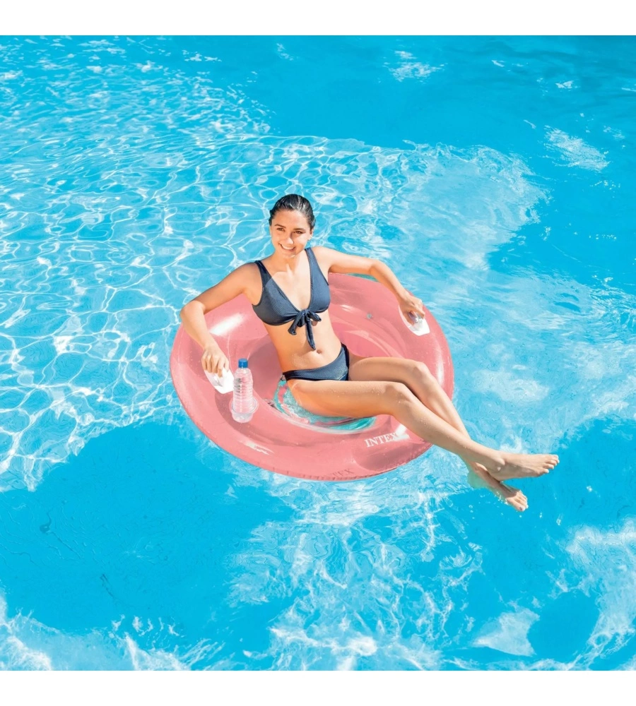 POLTRONA GONFIABILE INTEX "LOUNGE" IN VINILE COLORI ASSORTITI 119X119 CM - COD. 58883EU