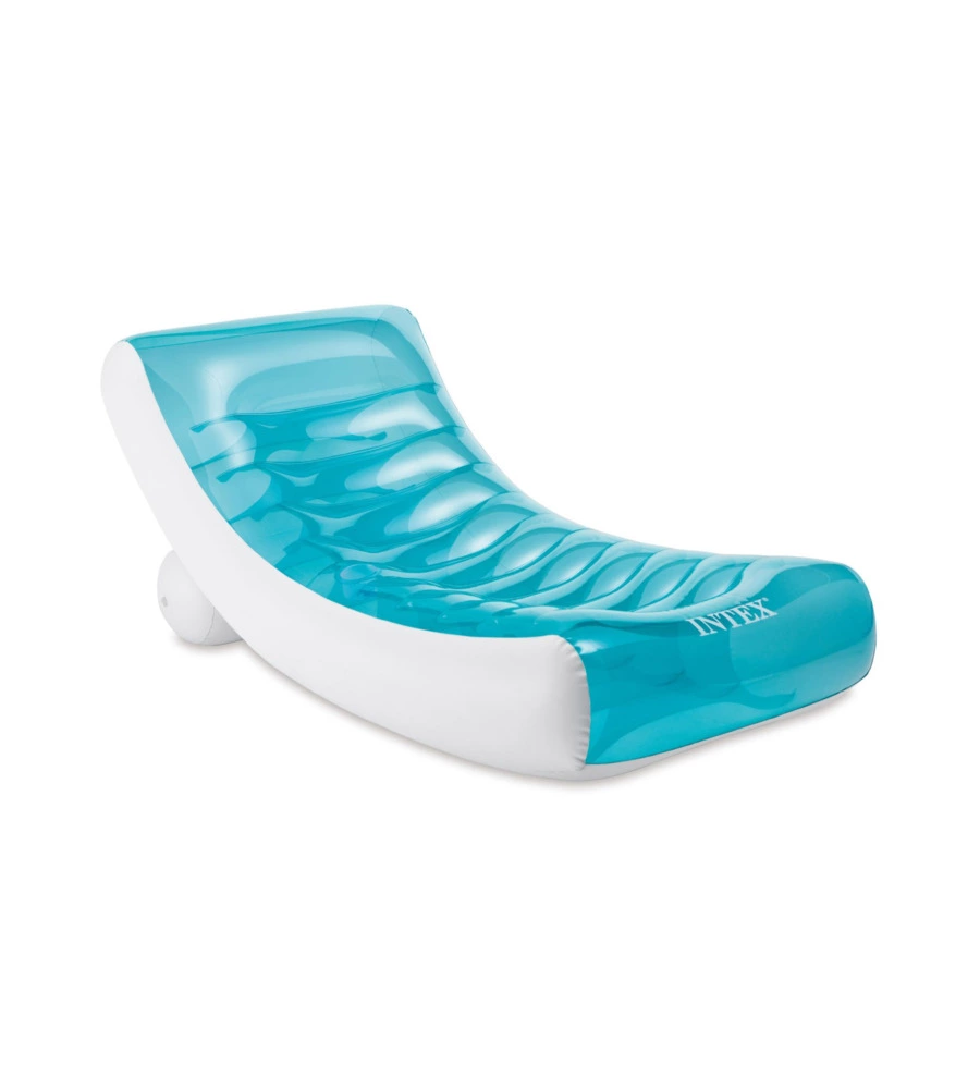 MATERASSINO GONFIABILE INTEX "SPLASH LOUNGE" IN VINILE BIANCO E AZZURRO 191X99 CM - COD. 58856EU