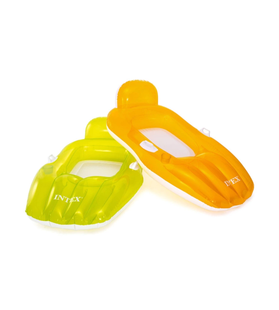 POLTRONA GONFIABILE CON SCHIENALE INTEX IN VINILE COLORI ASSORTITI 163X104 CM - COD. 56805EU