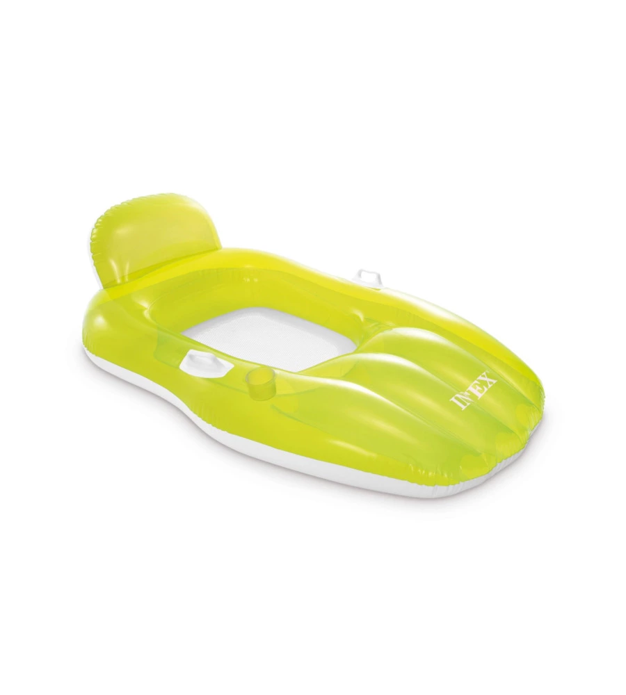 POLTRONA GONFIABILE CON SCHIENALE INTEX IN VINILE COLORI ASSORTITI 163X104 CM - COD. 56805EU