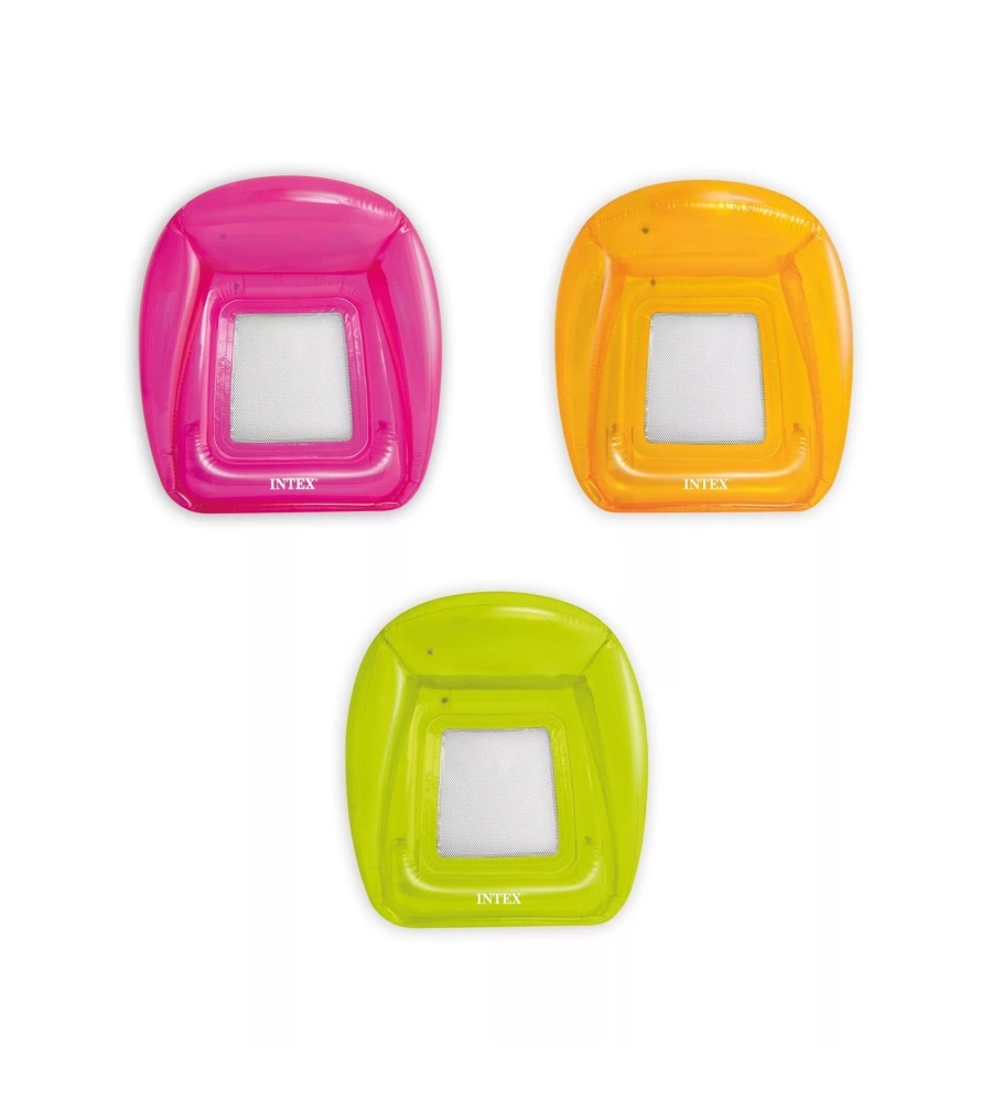 POLTRONA GONFIABILE CON RETE INTEX "MARE" IN VINILE COLORI ASSORTITI 104X102 CM - COD. 56802EU