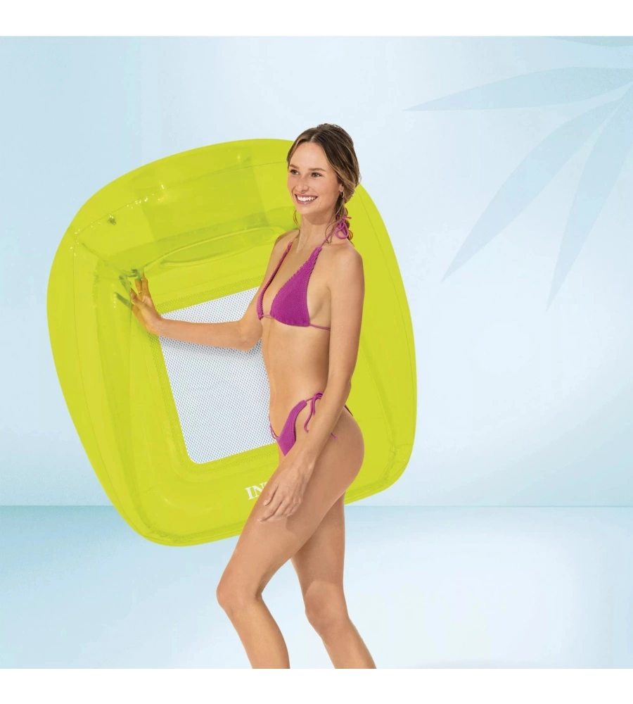 POLTRONA GONFIABILE CON RETE INTEX "MARE" IN VINILE COLORI ASSORTITI 104X102 CM - COD. 56802NP