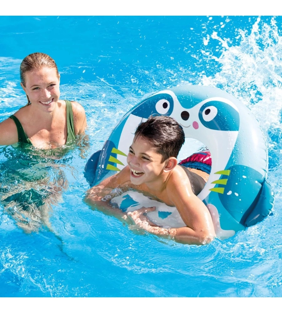 SALVAGENTE GONFIABILE PER BAMBINI INTEX "ANIMALETTI CARINI" IN VINILE ASSORTITI - COD. 59266NP