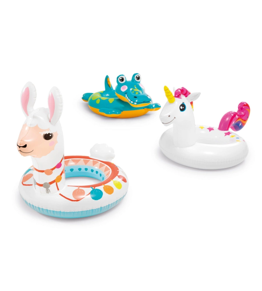 SALVAGENTE GONFIABILE INTEX "ANIMALI" IN VINILE COLORI ASSORTITI - COD. 58221NP