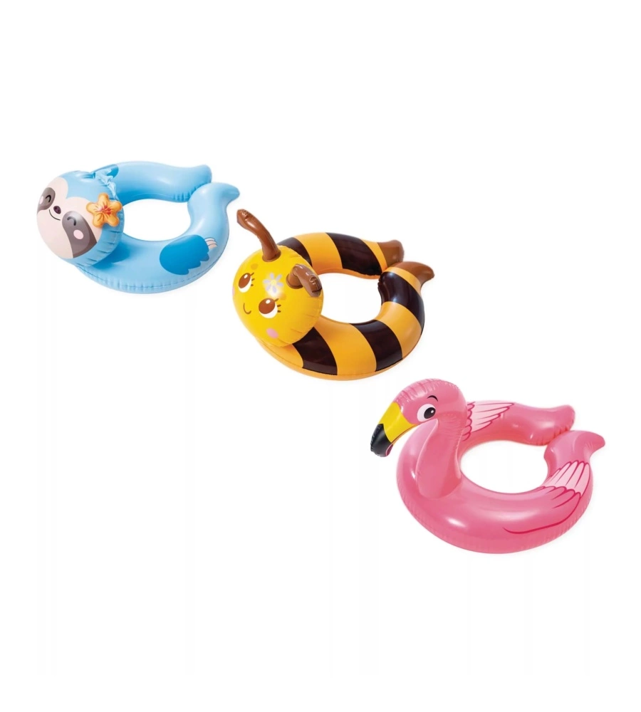 SALVAGENTE GONFIABILE PER BAMBINI INTEX "ANIMALI" IN VINILE ASSORTITI - COD. 59220NP