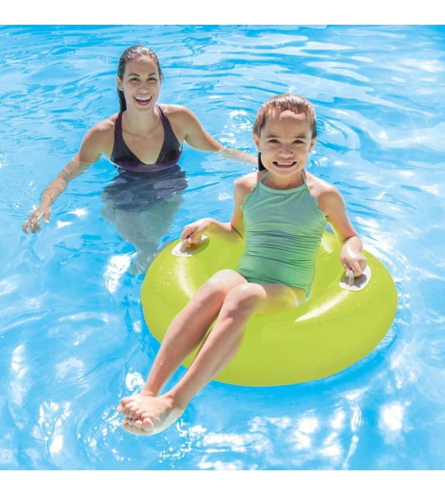 SALVAGENTE GONFIABILE CON MANIGLIE INTEX IN VINILE COLORI ASSORTITI 76X76 CM - COD. 59258NP