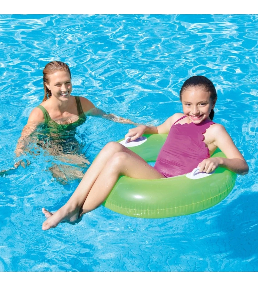 SALVAGENTE GONFIABILE CON MANIGLIE INTEX IN VINILE COLORI ASSORTITI 76X76 CM - COD. 59258NP