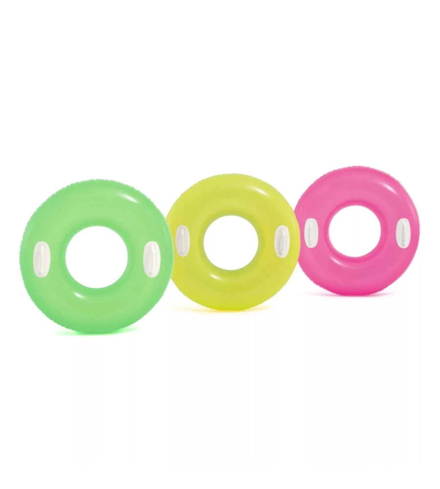 SALVAGENTE GONFIABILE CON MANIGLIE INTEX IN VINILE COLORI ASSORTITI 76X76 CM - COD. 59258NP