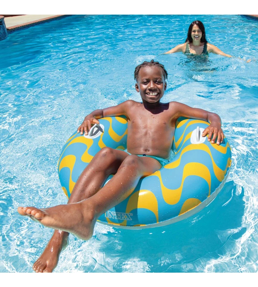 SALVAGENTE GONFIABILE INTEX "DONUT" IN VINILE ROSA 99X25 CM - COD. 56256NP