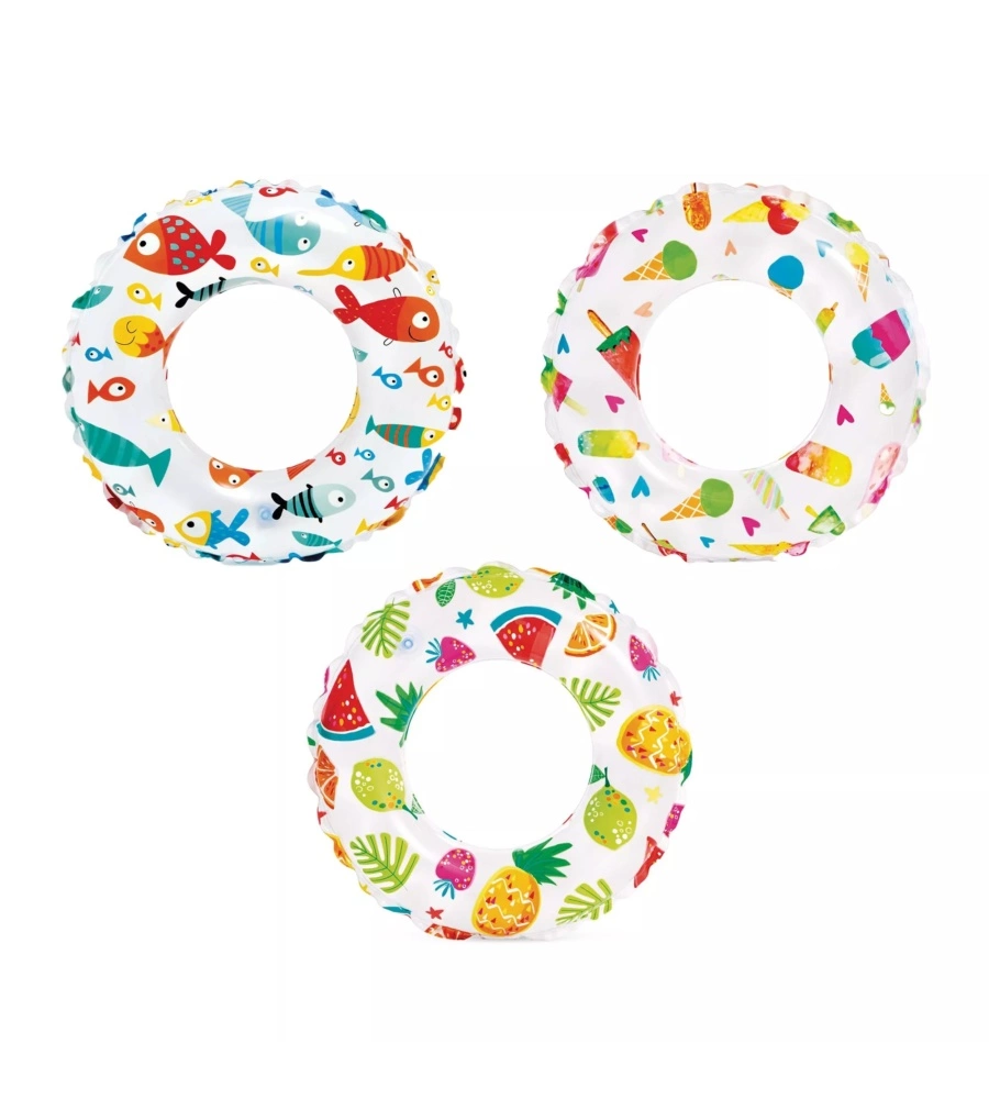 SALVAGENTE GONFIABILE PER BAMBINI INTEX "FANTASIA" IN VINILE COLORI ASSORTITI Ø 51 CM - COD. 59230NP