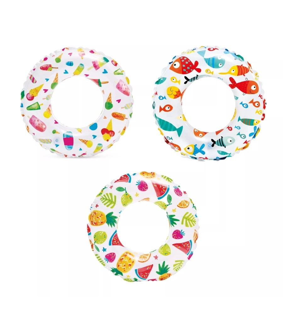 SALVAGENTE GONFIABILE PER BAMBINI INTEX "FANTASIA" IN VINILE COLORI ASSORTITI Ø 61 CM - COD. 59241NP