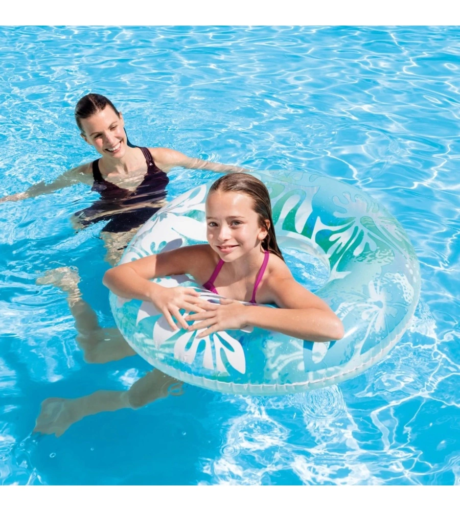 SALVAGENTE GONFIABILE INTEX "PALME" IN VINILE COLORI ASSORTITI Ø 91 CM - COD. 59251NP