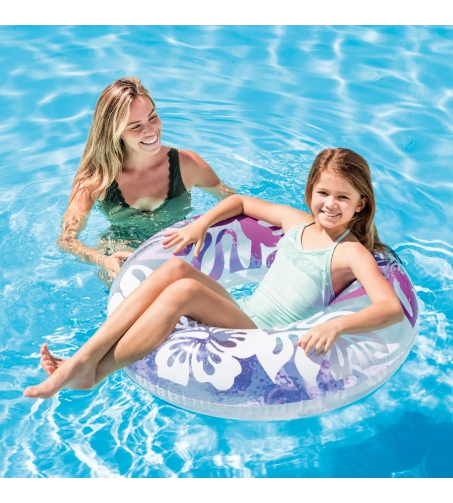 SALVAGENTE GONFIABILE INTEX "PALME" IN VINILE COLORI ASSORTITI Ø 91 CM - COD. 59251NP