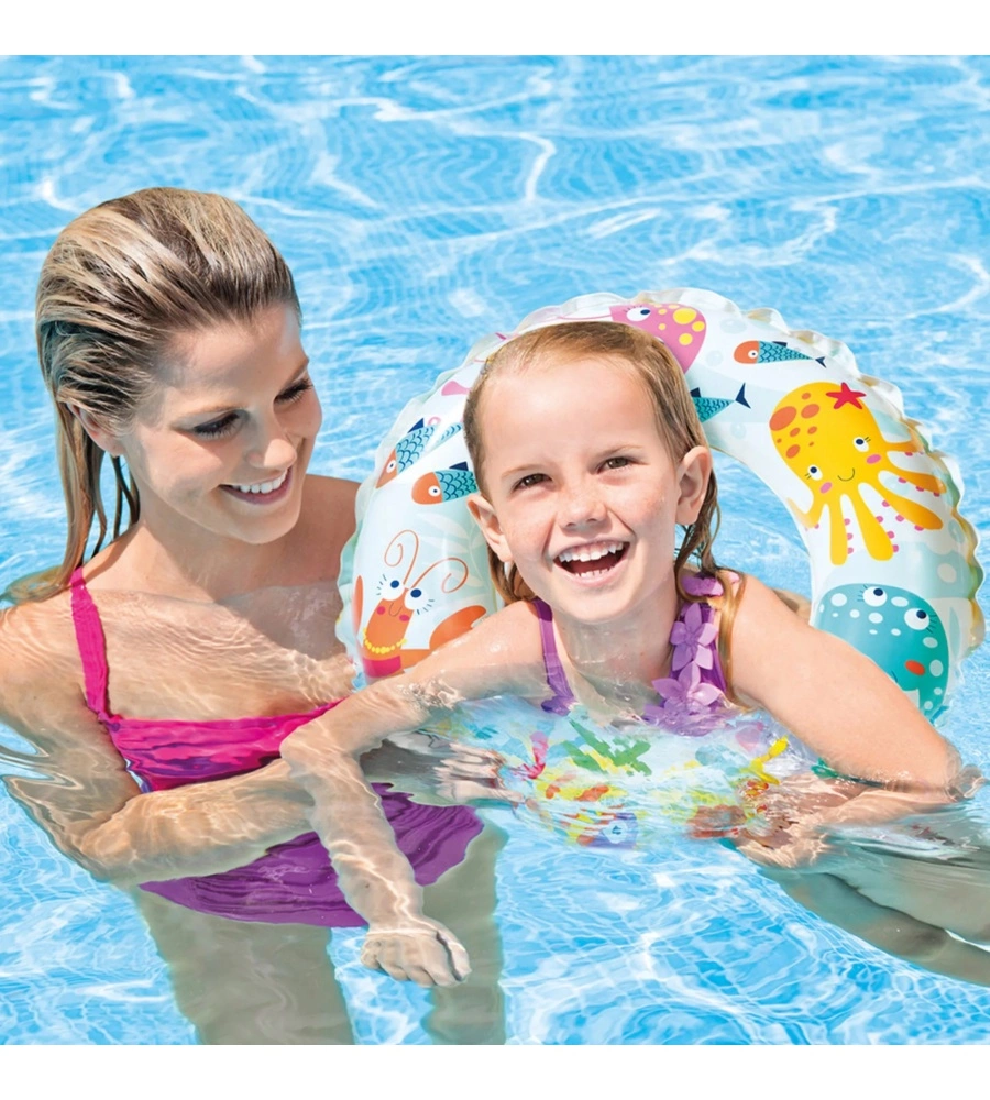 SALVAGENTE GONFIABILE PER BAMBINI INTEX "FONDO MARINO" IN VINILE Ø 51 CM - COD. 56205NP