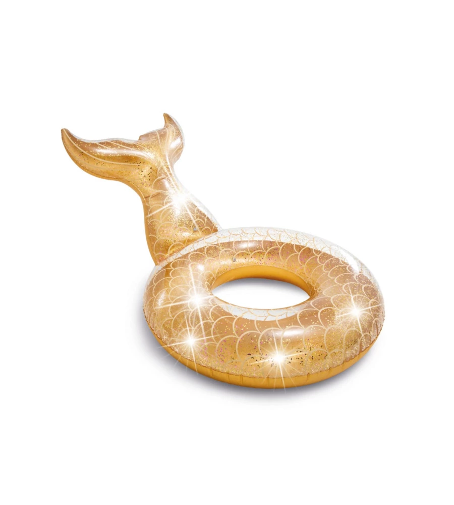 SALVAGENTE GONFIABILE INTEX "SIRENA GLITTER" IN VINILE COLORI ASSORTITI 147X107X79 CM - COD. 56258EU