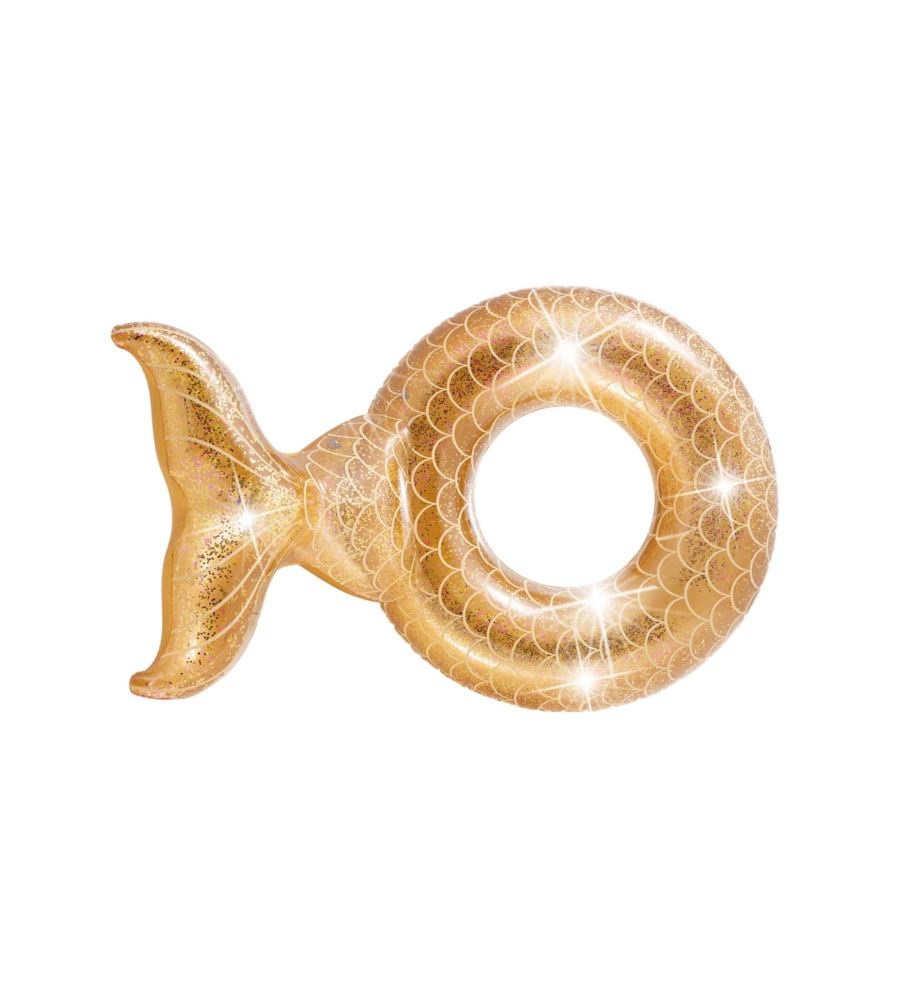 SALVAGENTE GONFIABILE INTEX "SIRENA GLITTER" IN VINILE COLORI ASSORTITI 147X107X79 CM - COD. 56258EU