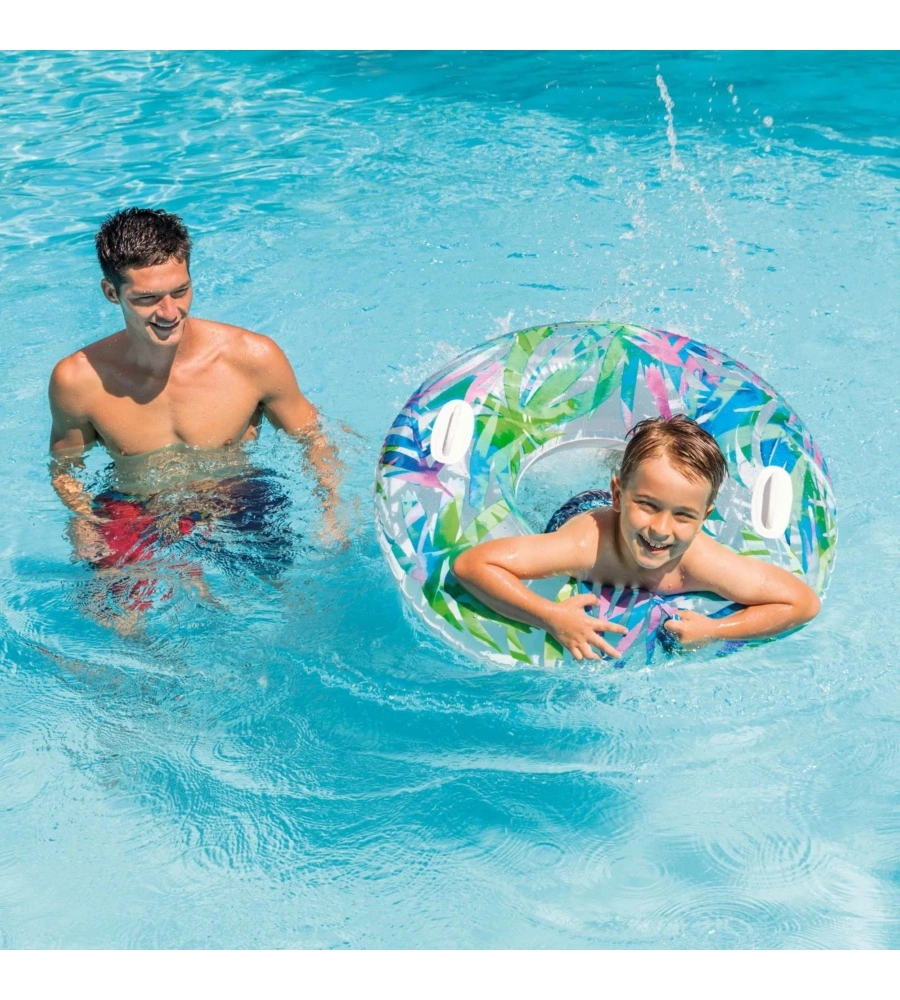 SALVAGENTE GONFIABILE CON MANICI INTEX IN VINILE COLORI ASSORTITI Ø 97 CM - COD. 58263NP