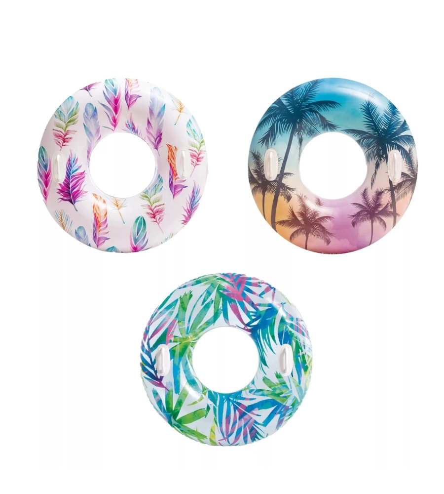 SALVAGENTE GONFIABILE CON MANICI INTEX IN VINILE COLORI ASSORTITI Ø 97 CM - COD. 58263NP