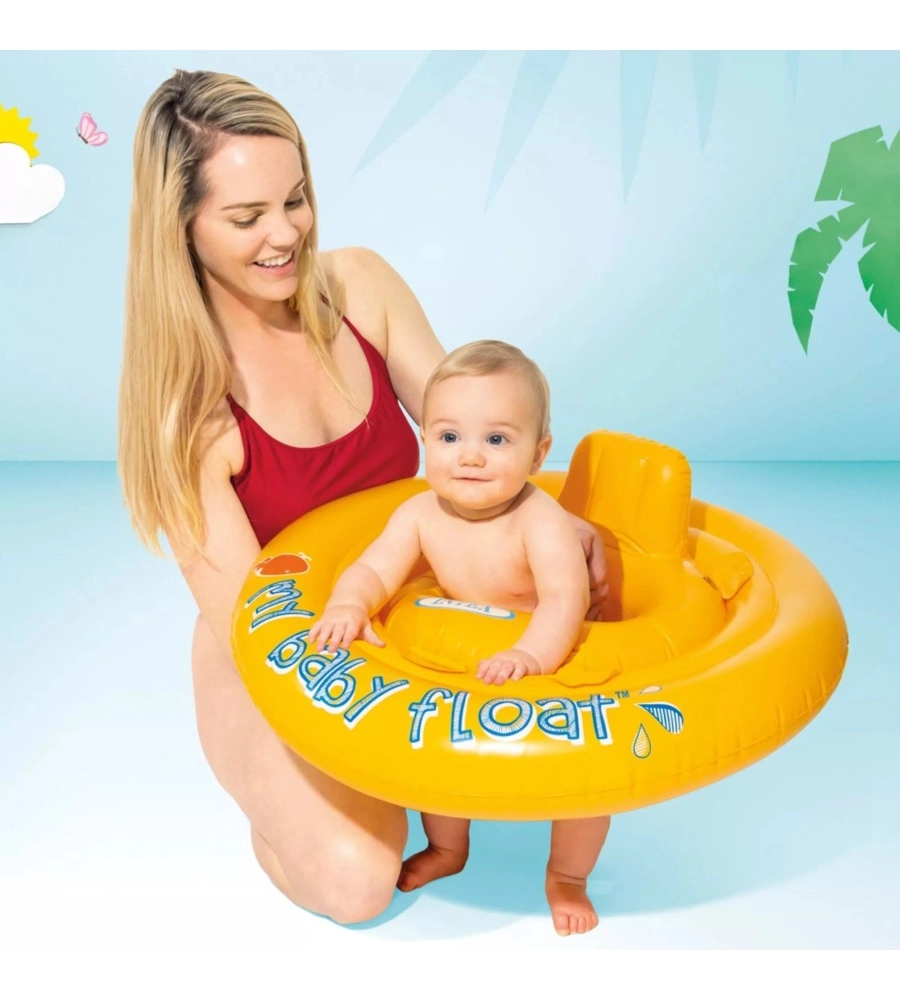 SALVAGENTE MUTANDINA PER BAMBINI INTEX IN VINILE GIALLO 70X70 CM - COD. 56585EU