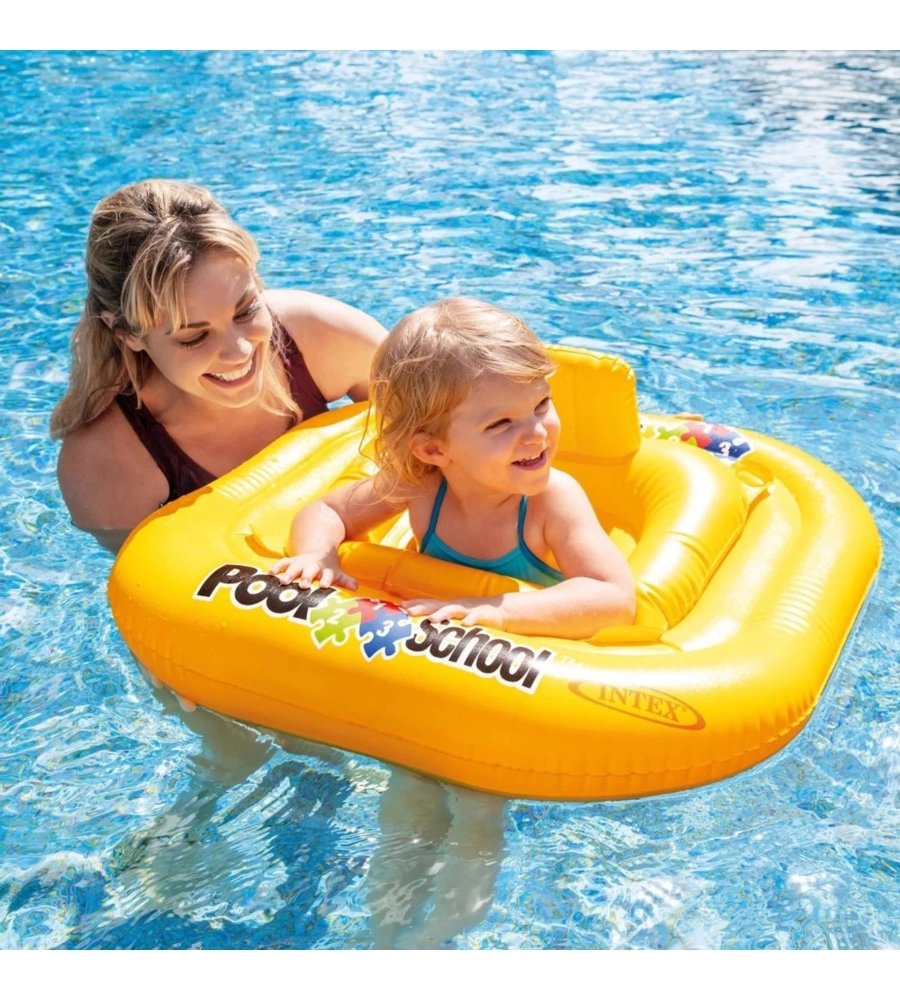 SALVAGENTE MUTANDINA PER BAMBINI INTEX "POOL SCHOOL" IN VINILE GIALLO 79X79 CM - COD. 56587EU