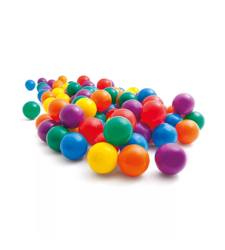 SET 100 PALLINE INTEX "FUN BALLZ" IN PLASTICA MULTICOLORE Ø 8 CM - COD. 49600 NP