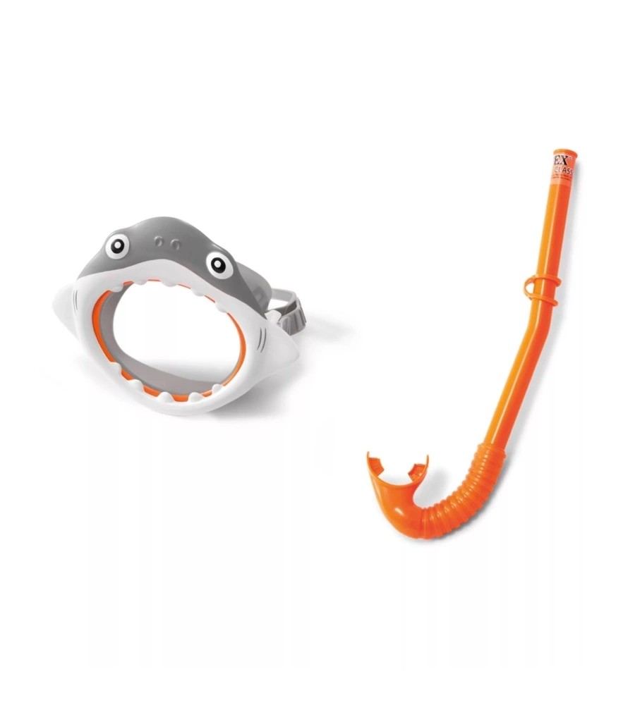 SET MASCHERA E BOCCAGLIO INTEX "SQUALETTO" IN PLASTICA COLORI ASSORTITI - COD. 55944