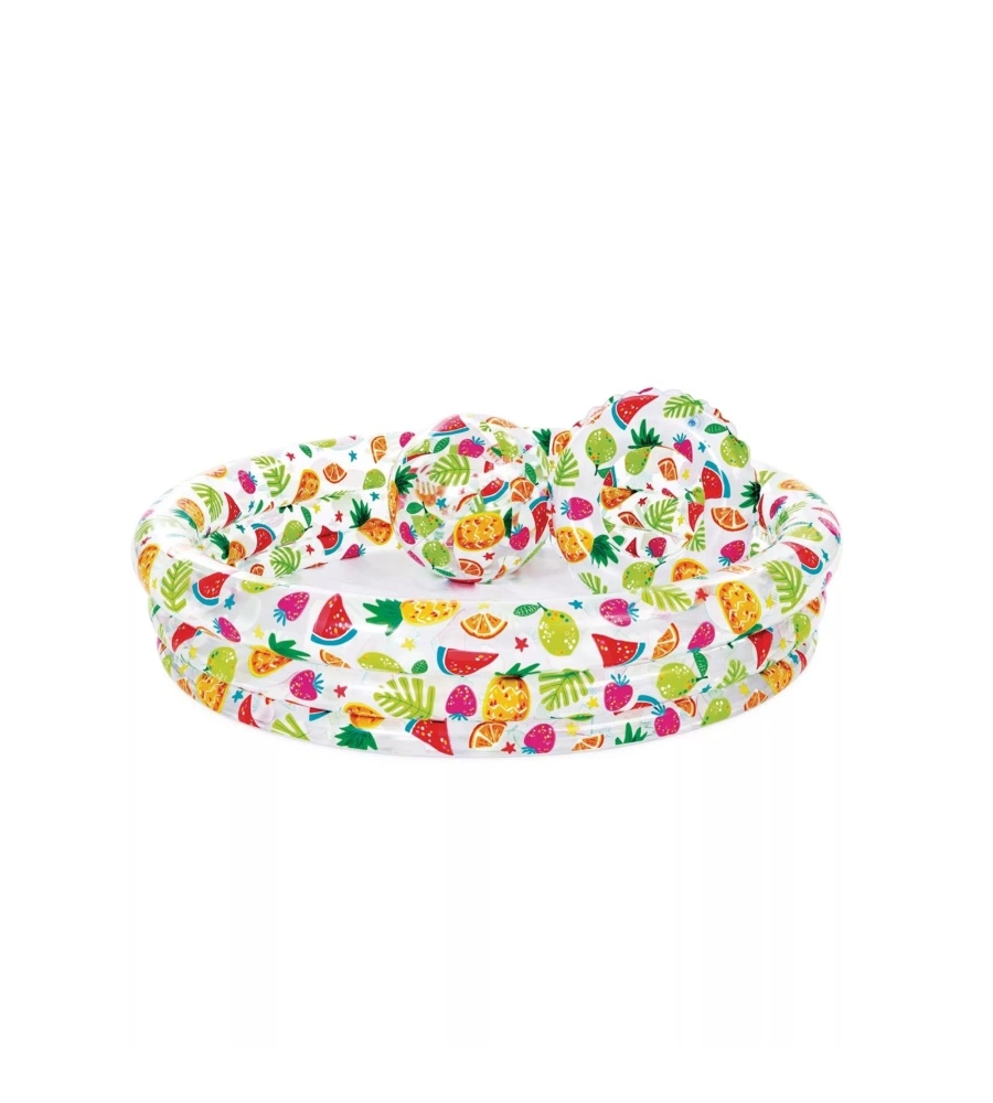 SET PISCINA, SALVAGENTE E PALLA INTEX IN VINILE STAMPA FANTASIA - COD. 59469NP