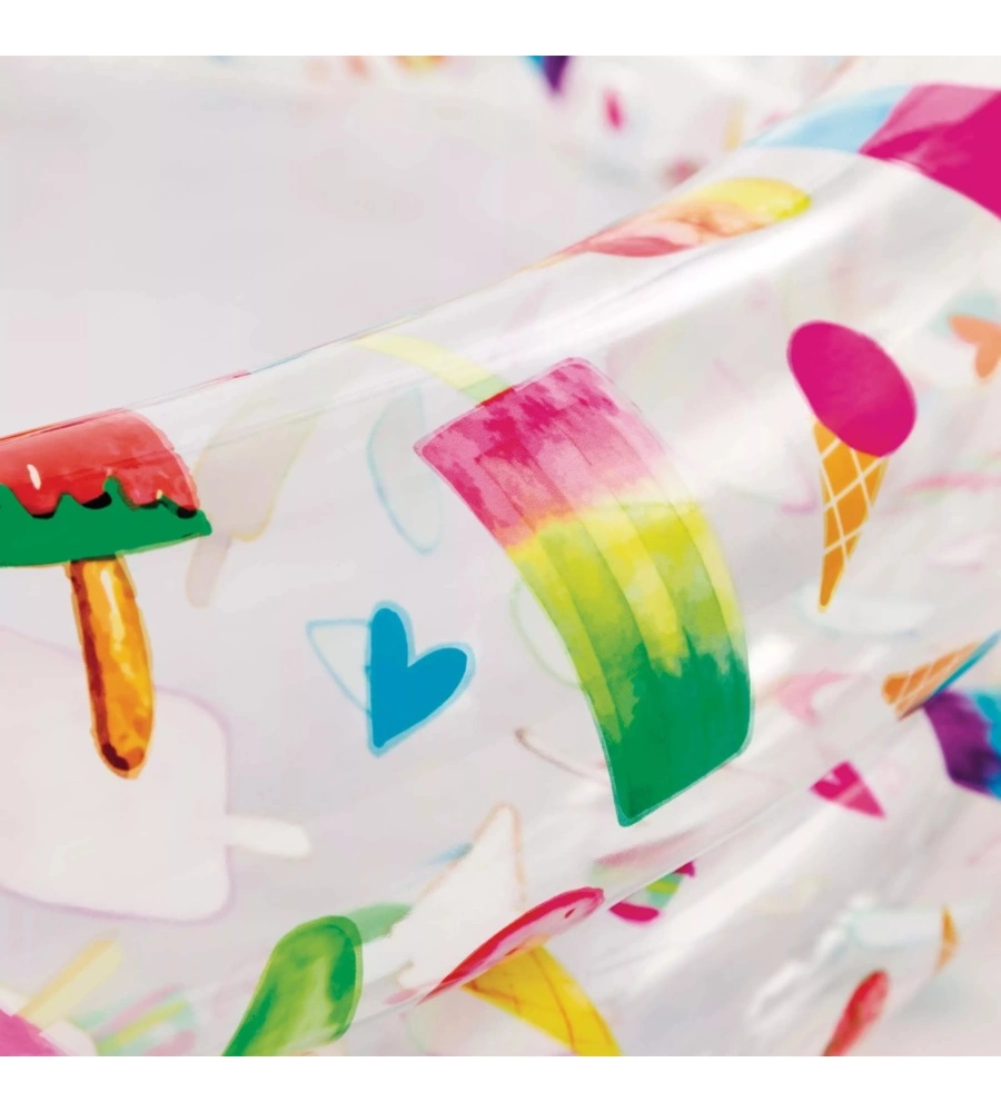 SET PISCINA, SALVAGENTE E PALLA INTEX IN VINILE STAMPA FANTASIA - COD. 59460NP