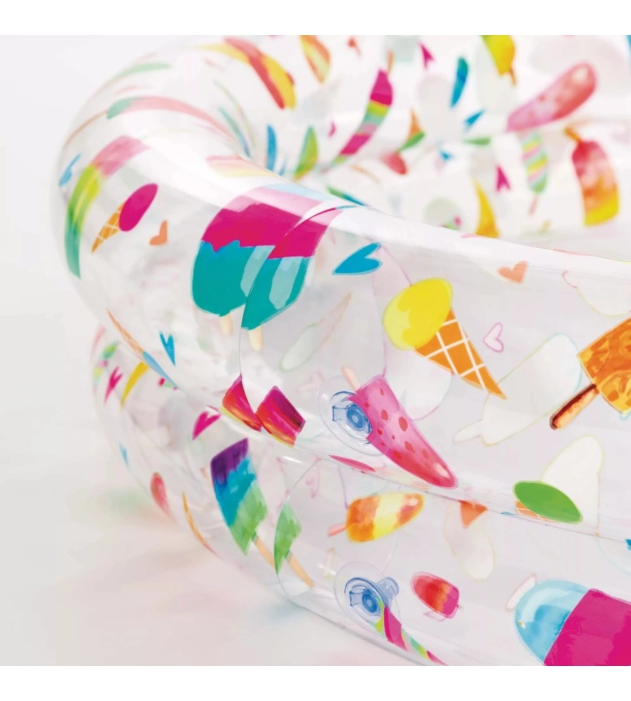 SET PISCINA, SALVAGENTE E PALLA INTEX IN VINILE STAMPA FANTASIA - COD. 59460NP