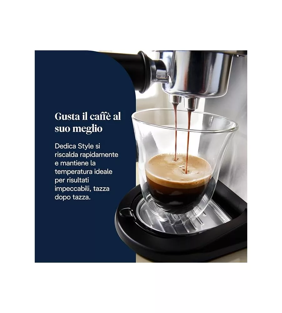 MACCHINA DA CAFFE' DE LONGHI "DEDICA" GRIGIO 1300 W