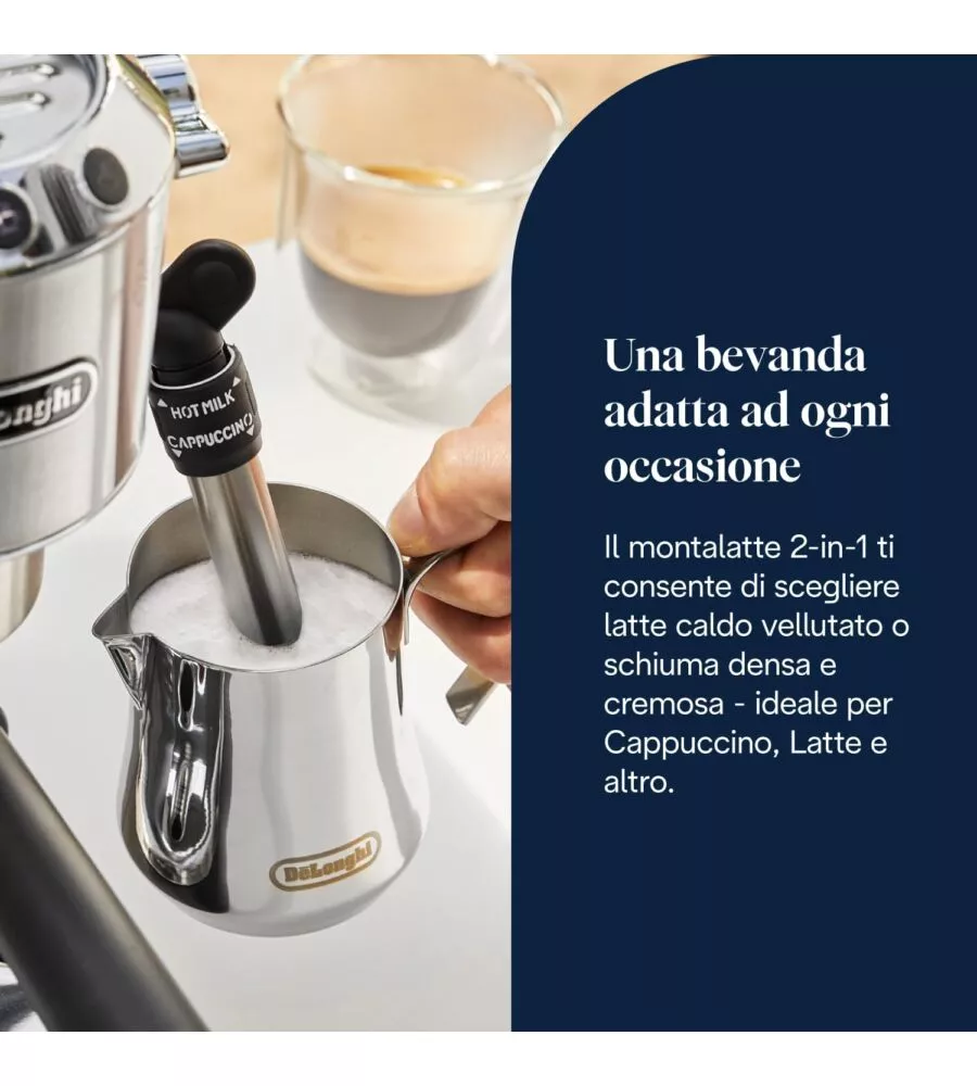 MACCHINA DA CAFFE' DE LONGHI "DEDICA" GRIGIO 1300 W