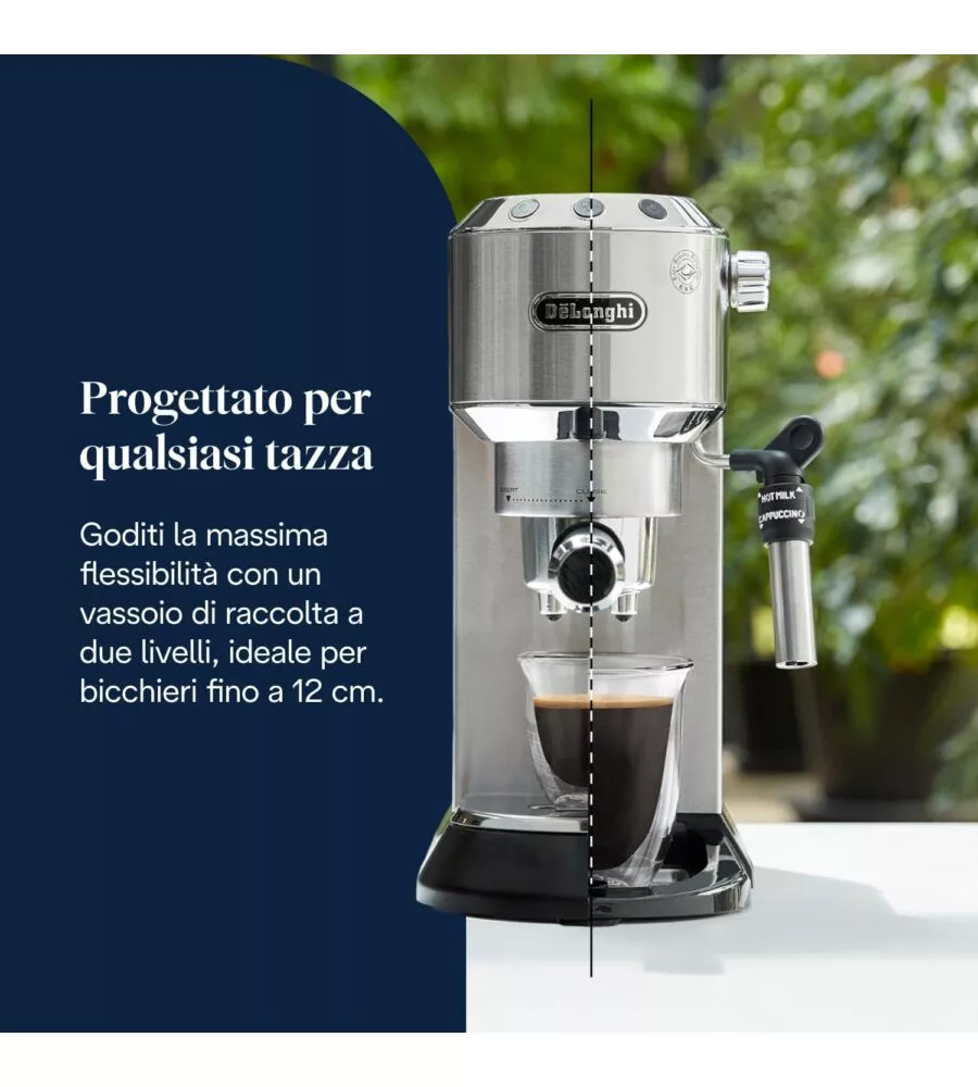 MACCHINA DA CAFFE' DE LONGHI "DEDICA" GRIGIO 1300 W