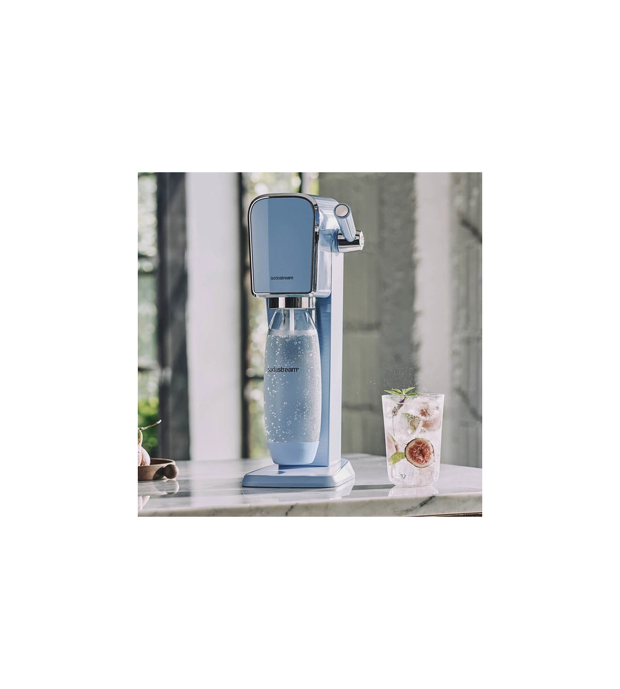KIT GASATORE ACQUA SODASTREAM "ART" MISTY BLUE BOTTIGLIA 1 LT E 1 CILINDRO CO2